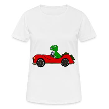 Tyrannosaurus Rex conduit convertible - T-shirt respirant Femme - blanc - Devant - AI Model Female 172 dark (172cm)