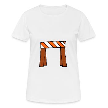 Chantier de fermeture - T-shirt respirant Femme - blanc - Devant - AI Model Female 172 dark (172cm)