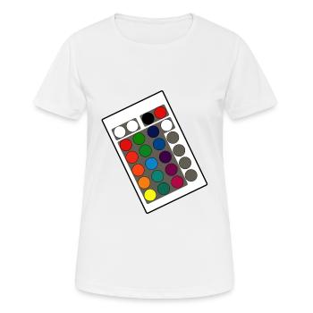 LED Fernbedienung - Beleuchtung Gamer Geschenk - Frauen T-Shirt atmungsaktiv - Weiß - Vorne - AI Model Female 172 dark (172cm)