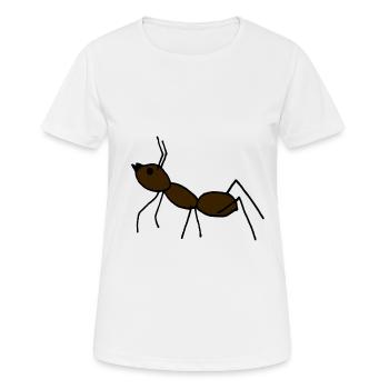 Ameise - Frauen T-Shirt atmungsaktiv - Weiß - Vorne - AI Model Female 172 dark (172cm)
