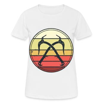 Eisklettern - Frauen T-Shirt atmungsaktiv - Weiß - Vorne - AI Model Female 172 dark (172cm)