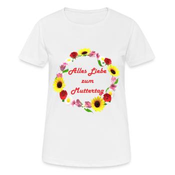 Muttertag Geschenkidee - Frauen T-Shirt atmungsaktiv - Weiß - Vorne - AI Model Female 172 dark (172cm)