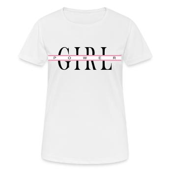 Lettrage Girl Power - T-shirt respirant Femme - blanc - Devant - AI Model Female 172 dark (172cm)