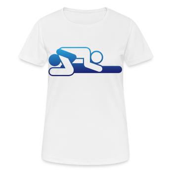Ein Pärchen in der 69-Stellung - Frauen T-Shirt atmungsaktiv - Weiß - Vorne - AI Model Female 172 dark (172cm)