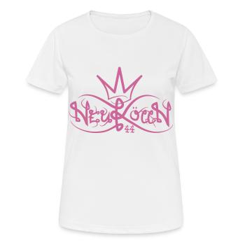 BERLIN NEUKÖLLN 44 KING - Frauen T-Shirt atmungsaktiv - Weiß - Vorne - AI Model Female 172 dark (172cm)