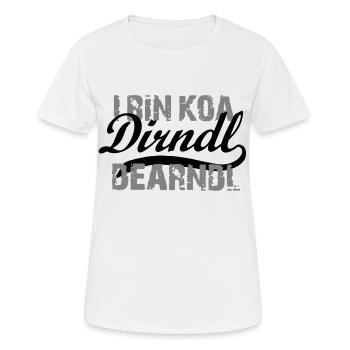 Koa Dirndl Dearndl Schwarz - Frauen T-Shirt atmungsaktiv - Weiß - Vorne - AI Model Female 172 dark (172cm)
