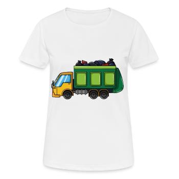 Müllwagen Müllabfuhr Müllauto Müllmann Abfall - Frauen T-Shirt atmungsaktiv - Weiß - Vorne - AI Model Female 172 dark (172cm)