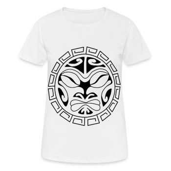 Maori Face People - Women's Breathable T-Shirt - white - Front - AI Model Female 172 dark (172cm)