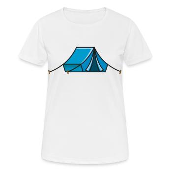 Tente - T-shirt respirant Femme - blanc - Devant - AI Model Female 172 dark (172cm)