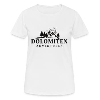 Montagnes Dolomites Italie Amoureux de la nature Randonnée - T-shirt respirant Femme - blanc - Devant - AI Model Female 172 dark (172cm)
