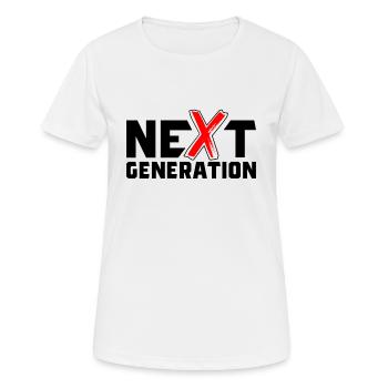 Next Generation X Letters / X Symbol - Women's Breathable T-Shirt - white - Front - AI Model Female 172 dark (172cm)