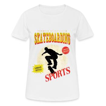 Skateboarding Skate Skater Skateboard Sk8 Vintage - T-shirt respirant Femme - blanc - Devant - AI Model Female 172 dark (172cm)