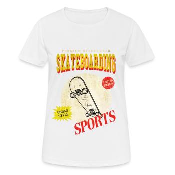 Skateboarding Skate Skater Skateboard Sk8 Vintage - T-shirt respirant Femme - blanc - Devant - AI Model Female 172 dark (172cm)