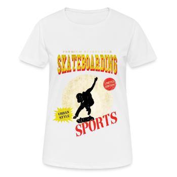 Skateboarding Skate Skater Skateboard Sk8 Vintage - T-shirt respirant Femme - blanc - Devant - AI Model Female 172 dark (172cm)