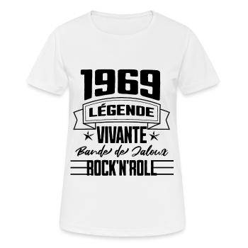 1969 Living Legend, Rock'n'Roll - Women's Breathable T-Shirt - white - Front - AI Model Female 172 dark (172cm)