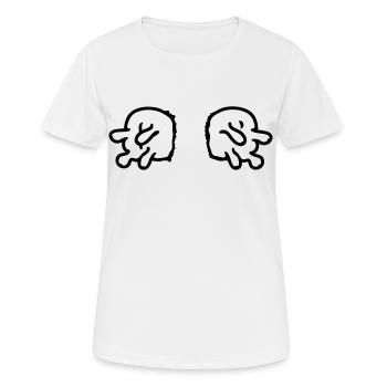 doppeltes Euter - line - Frauen T-Shirt atmungsaktiv - Weiß - Vorne - AI Model Female 172 dark (172cm)