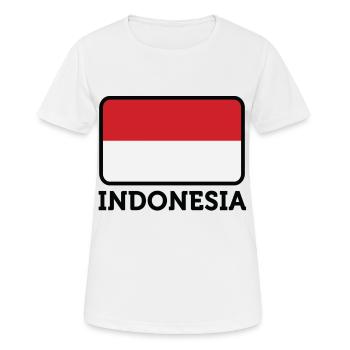 Drapeau national de l Indonésie - T-shirt respirant Femme - blanc - Devant - AI Model Female 172 dark (172cm)