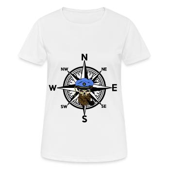 Maritim Ahoi Kapitän Seefahrt - Frauen T-Shirt atmungsaktiv - Weiß - Vorne - AI Model Female 172 dark (172cm)