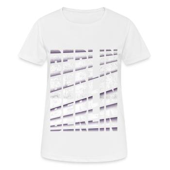 Berlin Allemagne City Font Skyline Accueil - T-shirt respirant Femme - blanc - Devant - AI Model Female 172 dark (172cm)