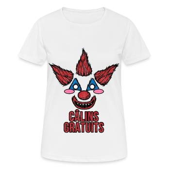 Clown à trois pointes de cheveux terrifiant - T-shirt respirant Femme - blanc - Devant - AI Model Female 172 dark (172cm)