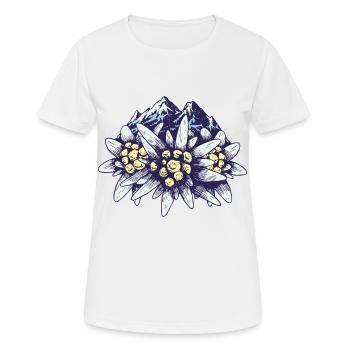 Alps Mountains Mountains Mountaineers Mountain Sports Alm Mountain - Women's Breathable T-Shirt - white - Front - AI Model Female 172 dark (172cm)