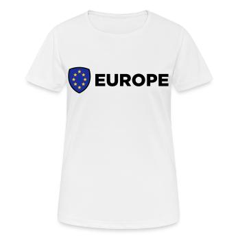 Die Unionsflagge von Europa - Frauen T-Shirt atmungsaktiv - Weiß - Vorne - AI Model Female 172 dark (172cm)