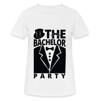 Bachelor Party Junggesellenabschied JGA Bräutigam - Frauen T-Shirt atmungsaktiv - Weiß - Vorne - AI Model Female 172 dark (172cm)