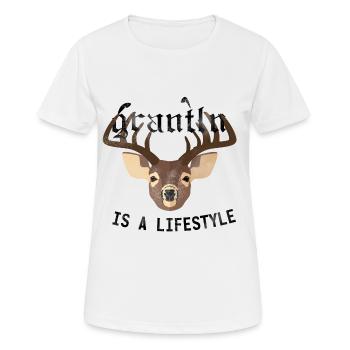 Grantler mit reh in Bayern vintage - Frauen T-Shirt atmungsaktiv - Weiß - Vorne - AI Model Female 172 dark (172cm)