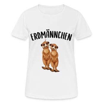 Erdmännchen natur - Frauen T-Shirt atmungsaktiv - Weiß - Vorne - AI Model Female 172 dark (172cm)