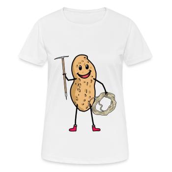 Peanut climber sport extrême rappel en plein air - T-shirt respirant Femme - blanc - Devant - AI Model Female 172 dark (172cm)
