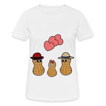 Famille arachide Maman Papa Bébé Parents - T-shirt respirant Femme - blanc - Devant - AI Model Female 172 dark (172cm)