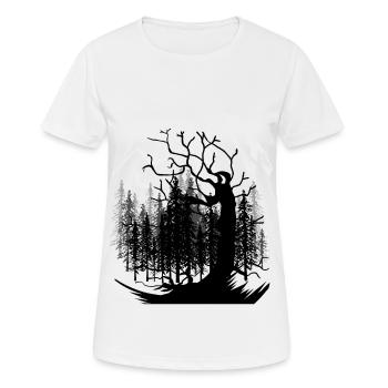 Nature nature montagne gibier forêt environnement protection de la nature - T-shirt respirant Femme - blanc - Devant - AI Model Female 172 dark (172cm)