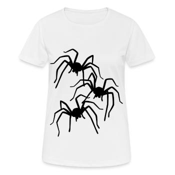 Spider spiders phobia fear panic horror - Women's Breathable T-Shirt - white - Front - AI Model Female 172 dark (172cm)