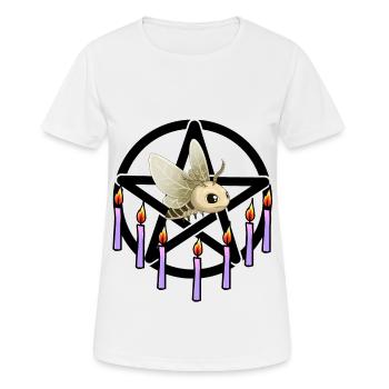 Halloween Moth Pentagramme spirituel occulte - T-shirt respirant Femme - blanc - Devant - AI Model Female 172 dark (172cm)
