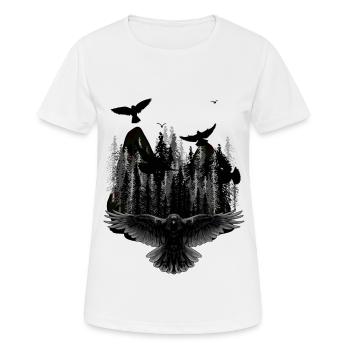 Fantasy Dark Wildtiere Vögel Natur Wildnis - Frauen T-Shirt atmungsaktiv - Weiß - Vorne - AI Model Female 172 dark (172cm)