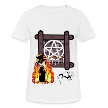 Okkult Spirituell Satan Ritual Zauberer Dark Magie - Frauen T-Shirt atmungsaktiv - Weiß - Vorne - AI Model Female 172 dark (172cm)