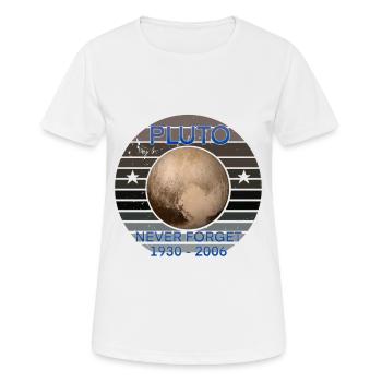 Pluto never forget - Frauen T-Shirt atmungsaktiv - Weiß - Vorne - AI Model Female 172 dark (172cm)