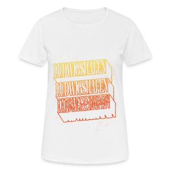 Ludwigshafen Allemagne City Skyline Font - T-shirt respirant Femme - blanc - Devant - AI Model Female 172 dark (172cm)