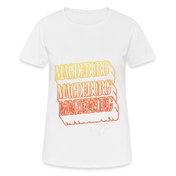 Magdeburg Allemagne City Skyline Home Font - T-shirt respirant Femme - blanc - Devant - AI Model Female 172 dark (172cm)