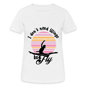 I Don't Need Wings To Fly - Gymnast Girl Gift Idea - Women's Breathable T-Shirt - white - Front - AI Model Female 172 dark (172cm)