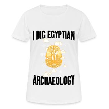 Dig Egyptian Archaeology Archéologue Expert - T-shirt respirant Femme - blanc - Devant - AI Model Female 172 dark (172cm)