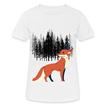 Fuchs Norwegen Skandinavien Rotwild Wildtiere - Frauen T-Shirt atmungsaktiv - Weiß - Vorne - AI Model Female 172 dark (172cm)
