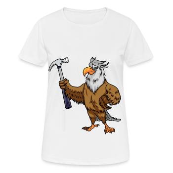 Eagle Hammer Tool Atelier Gardien - T-shirt respirant Femme - blanc - Devant - AI Model Female 172 dark (172cm)