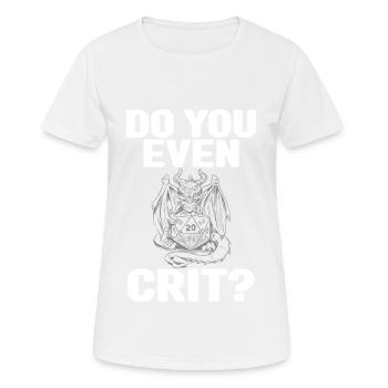 Stylo et papier pour RPG Gaming Father - T-shirt respirant Femme - blanc - Devant - AI Model Female 172 dark (172cm)