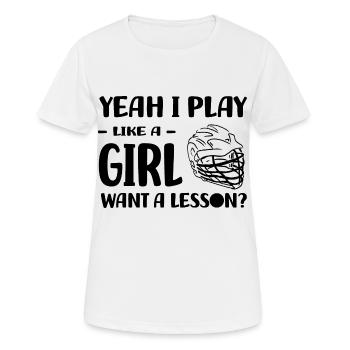 Lacrosse - T-shirt respirant Femme - blanc - Devant - AI Model Female 172 dark (172cm)