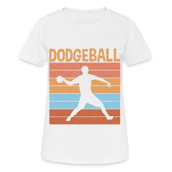 Retro Dodgeball Player Duck, Dip, Dive - Women's Breathable T-Shirt - white - Front - AI Model Female 172 dark (172cm)