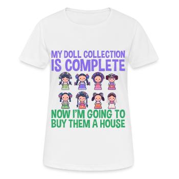 Doll Collection is complete dolls collecting - Women's Breathable T-Shirt - white - Front - AI Model Female 172 dark (172cm)