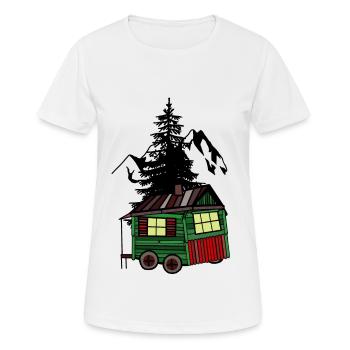 Bauwagen Natur Gebirge Berg Alpen Alm Österreich - T-shirt respirant Femme - blanc - Devant - AI Model Female 172 dark (172cm)