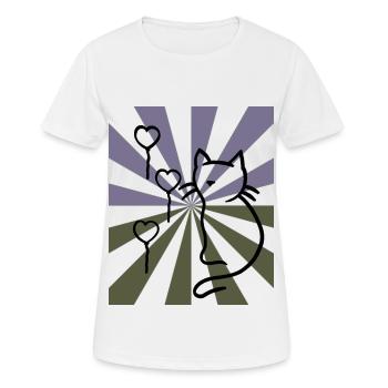 cat cat soft kitten meow xmas children - Women's Breathable T-Shirt - white - Front - AI Model Female 172 dark (172cm)