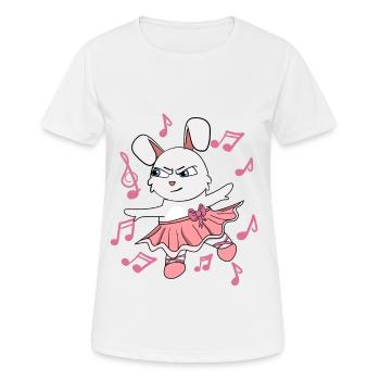 Prima Ballerina Hase I Ballett Fun I Tänzer | Kan - Frauen T-Shirt atmungsaktiv - Weiß - Vorne - AI Model Female 172 dark (172cm)
